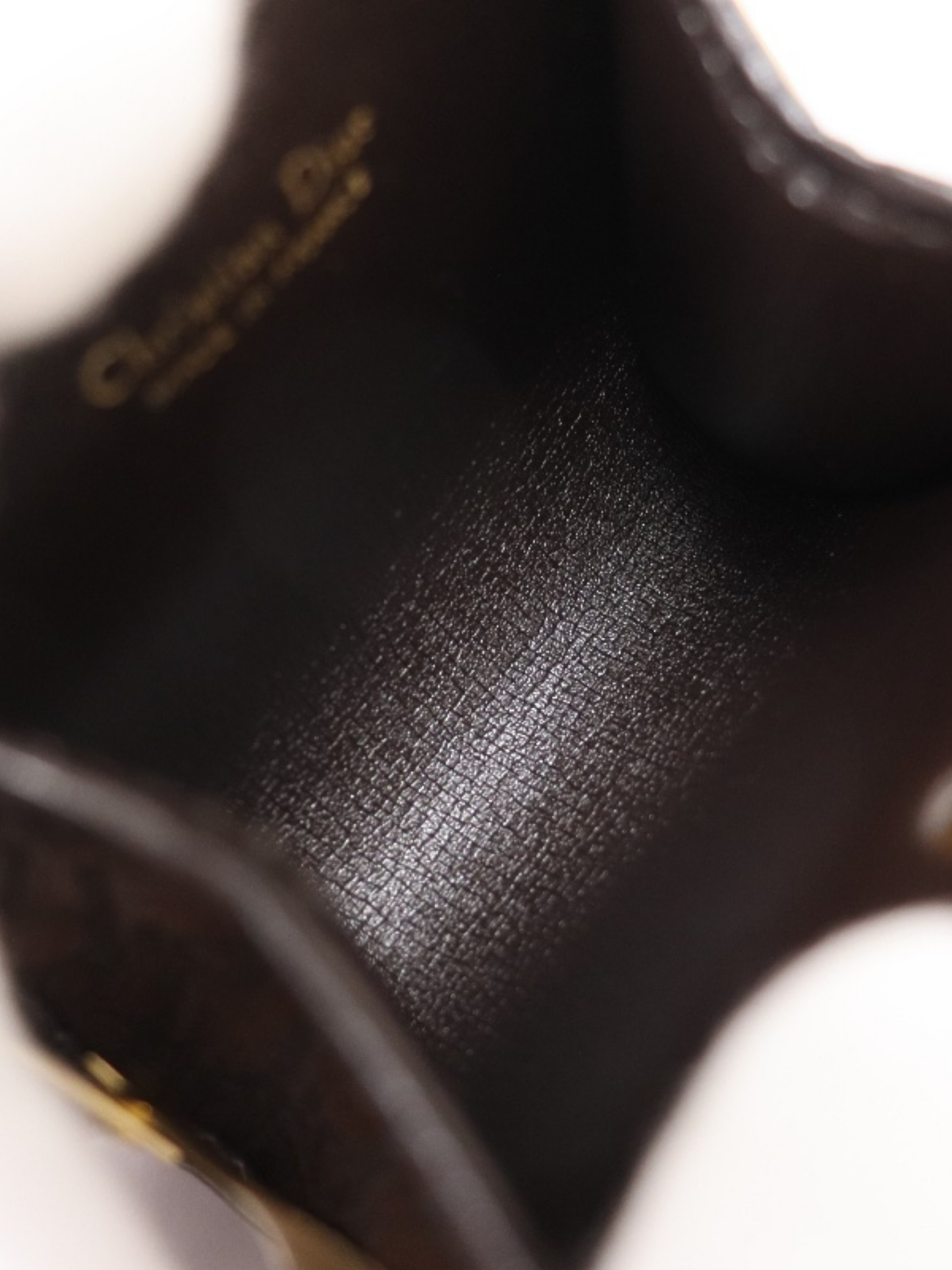 Christian Dior 2000s Brown Trotter Canvas Leather Clasp Coin Case