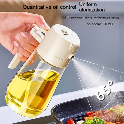470ML Glass Olive Oil Sprayer & Dispenser – 2-in-1 Spray & Pour Bottle