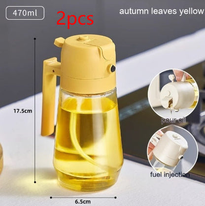 470ML Glass Olive Oil Sprayer & Dispenser – 2-in-1 Spray & Pour Bottle